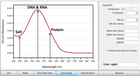 nanodrop graph interpretation|How To Interpret Nanodrop Results For RNA .